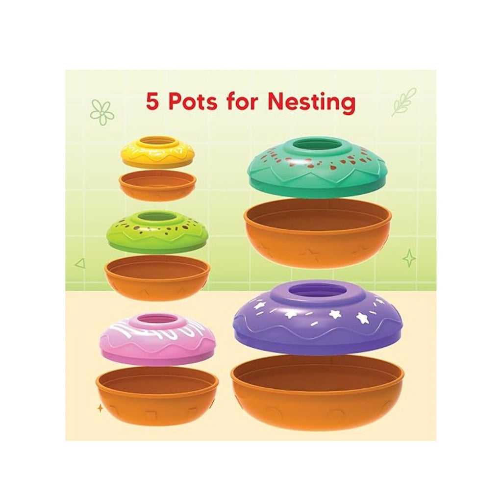 Colorful nesting doughnut toy set 