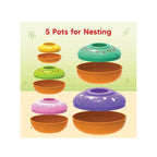 Colorful nesting doughnut toy set 