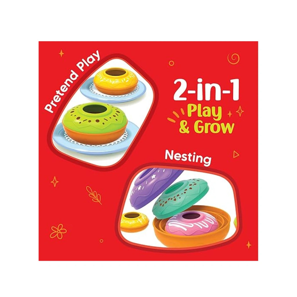 Colorful nesting doughnut toy set 