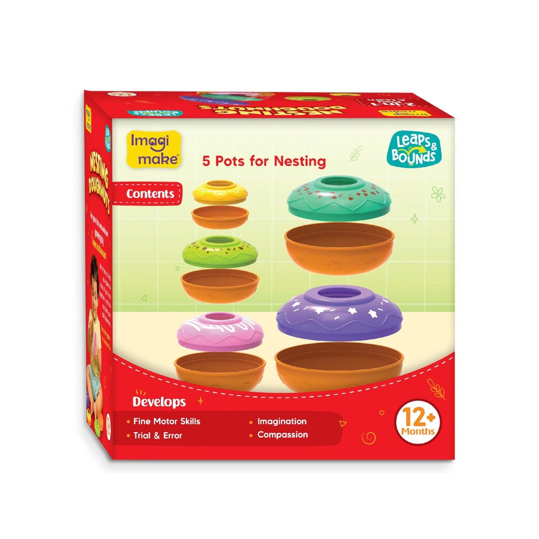 Colorful nesting doughnut toy set 