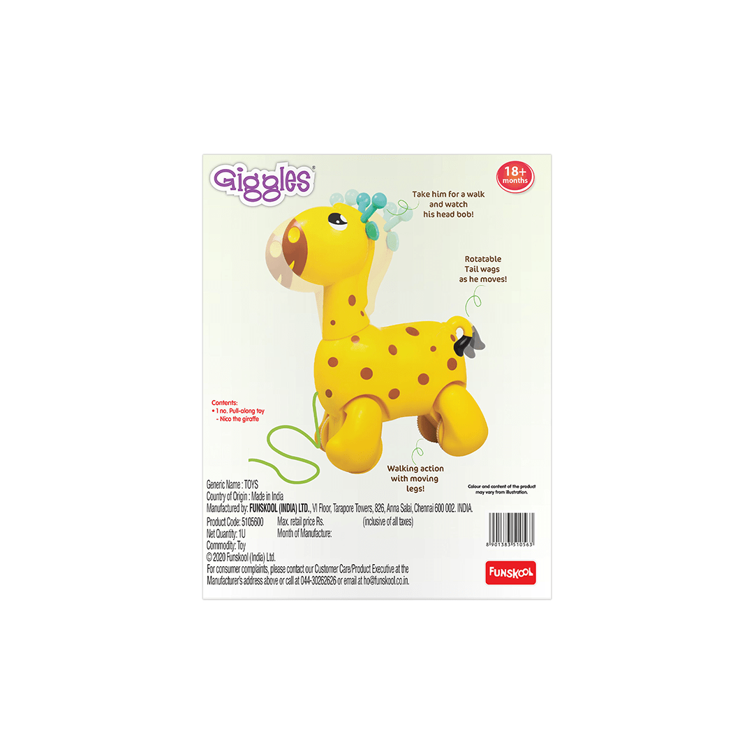 Funskool Toys Funskool Giggles Nico - The Giraffe (18 Months+)