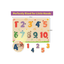 Little Berry Toys Little Berry Numbers Counting 1-10 Wooden Puzzle Tray Knob and Peg Puzzle Multicolour - 10 Pegs (2 Years+)
