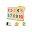 Little Berry Toys Little Berry Numbers Counting 1-10 Wooden Puzzle Tray Knob and Peg Puzzle Multicolour - 10 Pegs (2 Years+)