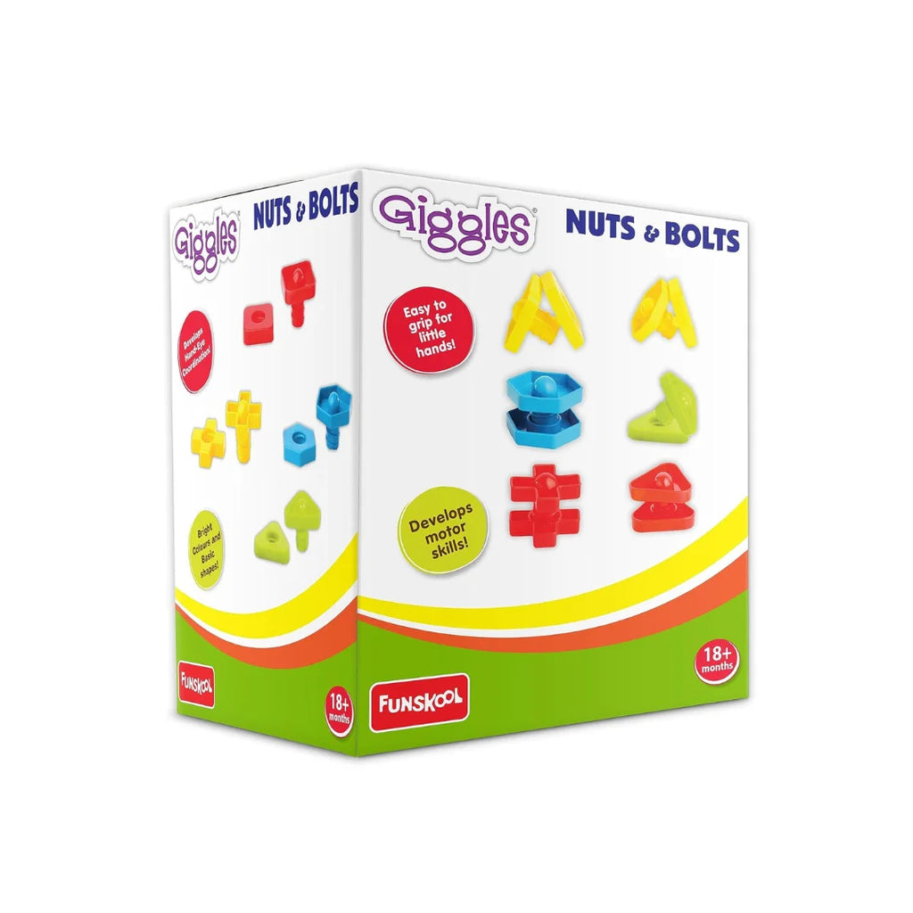 Nuts And Bolts,Interlocking Educational Blocks,Shape&Colours,Preschool Toys,Multicolor for Babies and KIds (6 Months+)