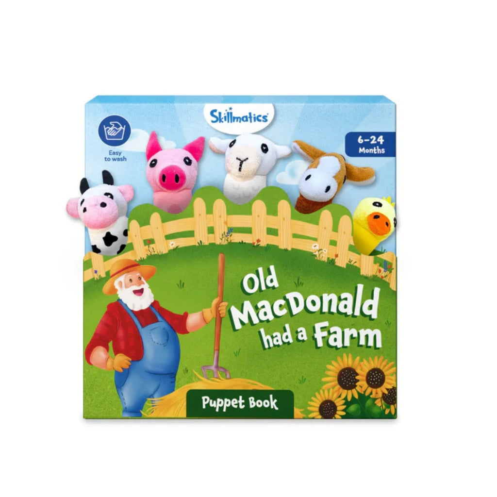 Old MacDonald Puppet Book ,Interactive Finger Puppet Story Book ,12 Pages with Soft Glove ,Early Learning Toy for Babies (6–24 Months)