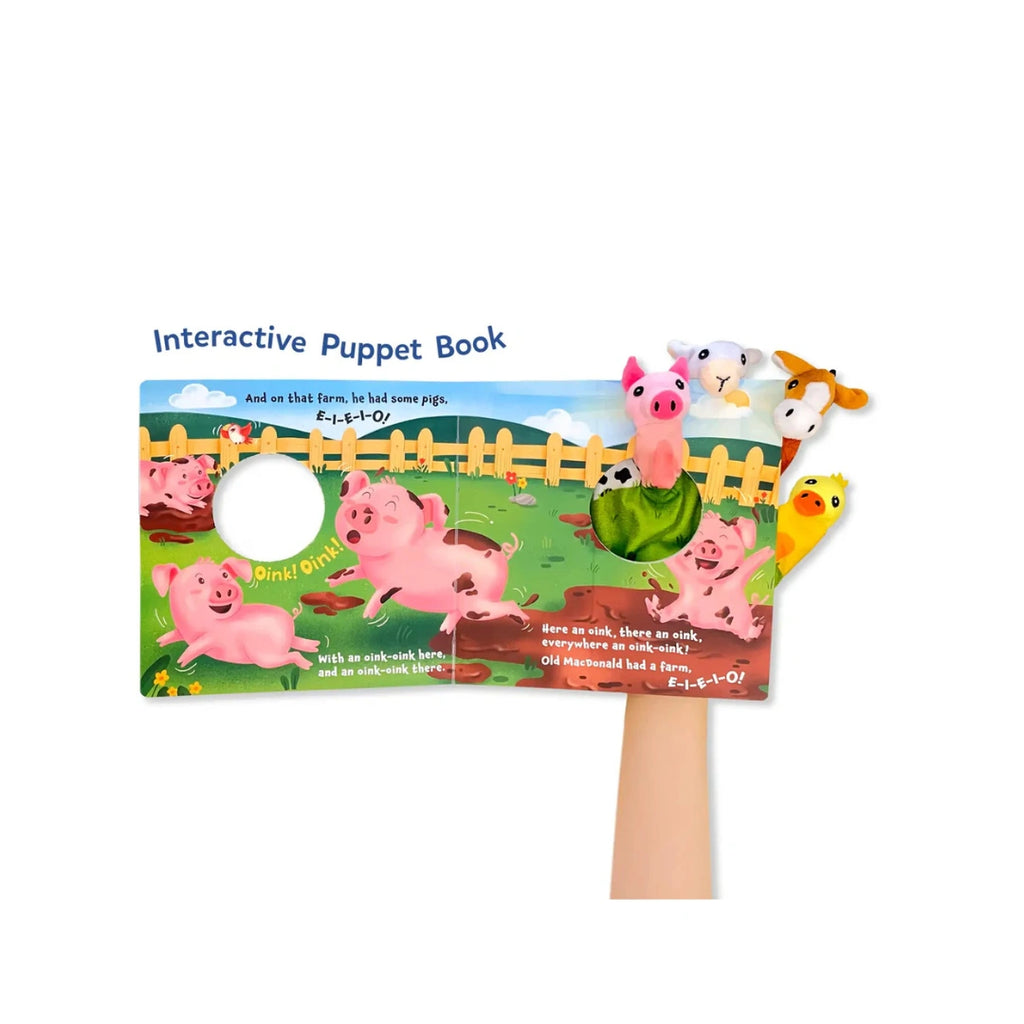Old MacDonald Puppet Book ,Interactive Finger Puppet Story Book ,12 Pages with Soft Glove ,Early Learning Toy for Babies (6–24 Months)