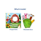 Old MacDonald Puppet Book ,Interactive Finger Puppet Story Book ,12 Pages with Soft Glove ,Early Learning Toy for Babies (6–24 Months)