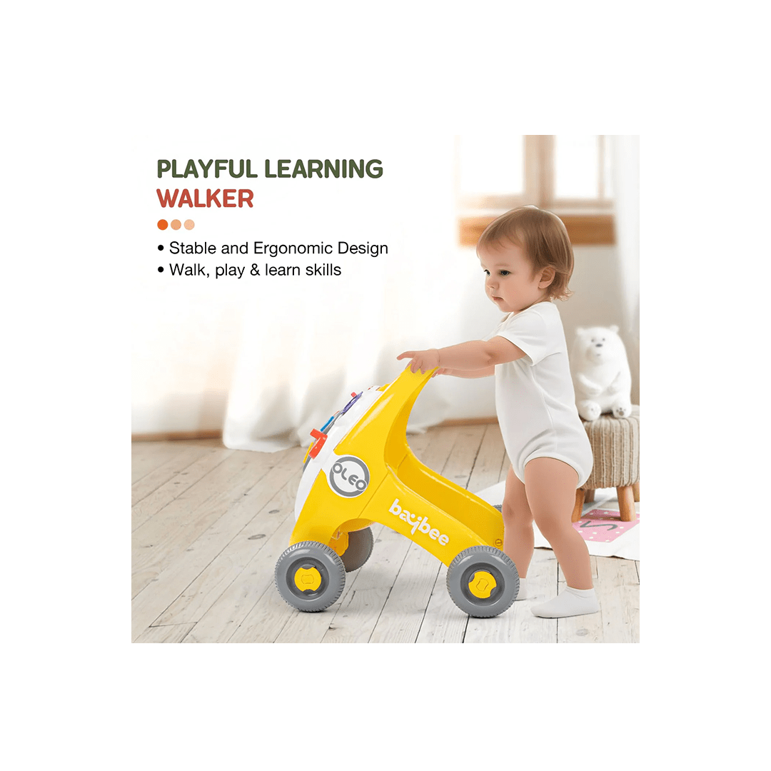 Baybee Toys Baybee Oleo Baby Walker for Kids, Baby Activity Walker With Music, LED Light, Rotating Gears & Easy Grip Push Handle (1-2 Years)