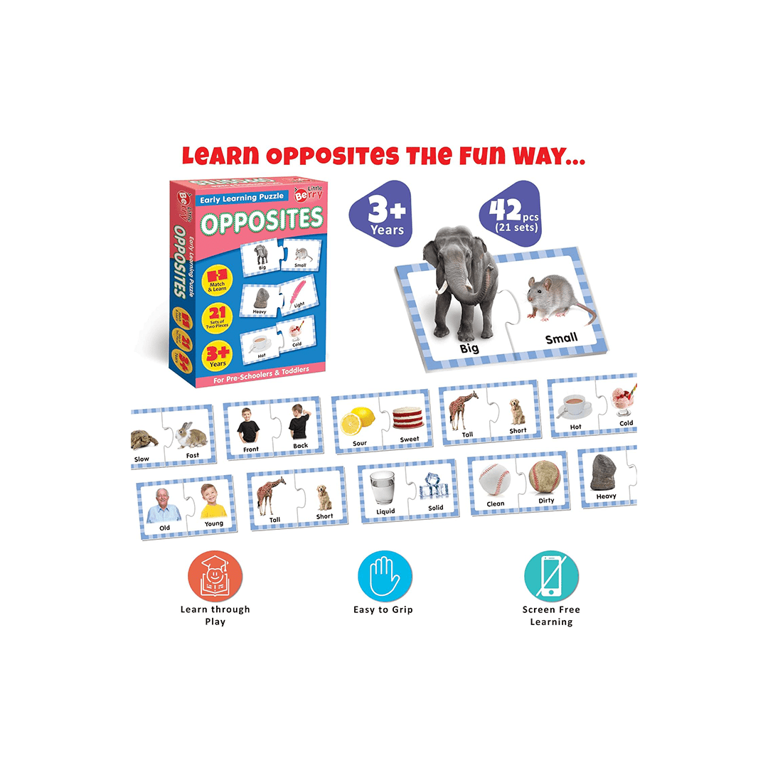 Little Berry Toys Little Berry Opposites Early Learning Puzzle for Kids (3-7 Years)