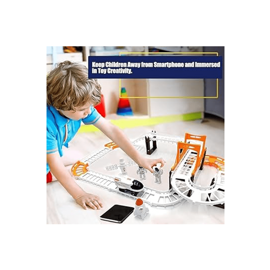 Baan Toys Toys Baan Toys Outer Space Race Track Ramp Toy for KIDS with SPACE CRAFT SHUTTLE CAR | INTERSTELLAR ADVENTURE OUTER SPACE TRACK TOY (3 Years+)
