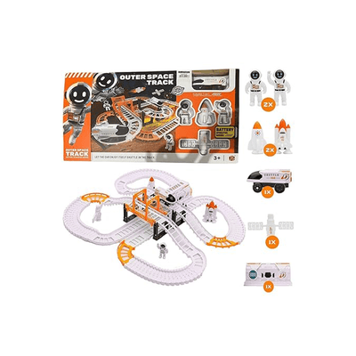 Baan Toys Toys Baan Toys Outer Space Race Track Ramp Toy for KIDS with SPACE CRAFT SHUTTLE CAR | INTERSTELLAR ADVENTURE OUTER SPACE TRACK TOY (3 Years+)