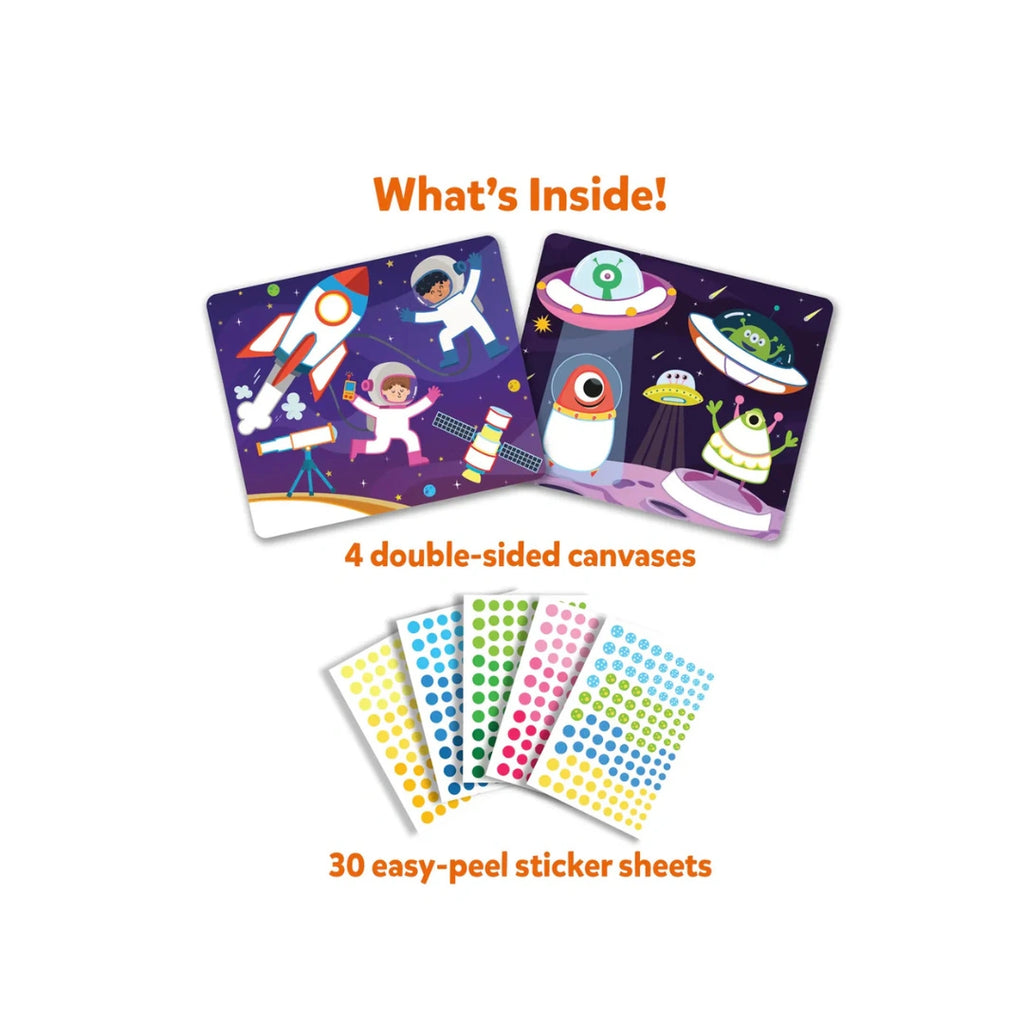 No-Mess Creative Space-Themed Sticker Activity Set with Colorful Art Fun for Kids