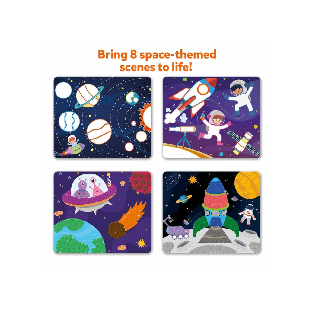 No-Mess Creative Space-Themed Sticker Activity Set with Colorful Art Fun for Kids