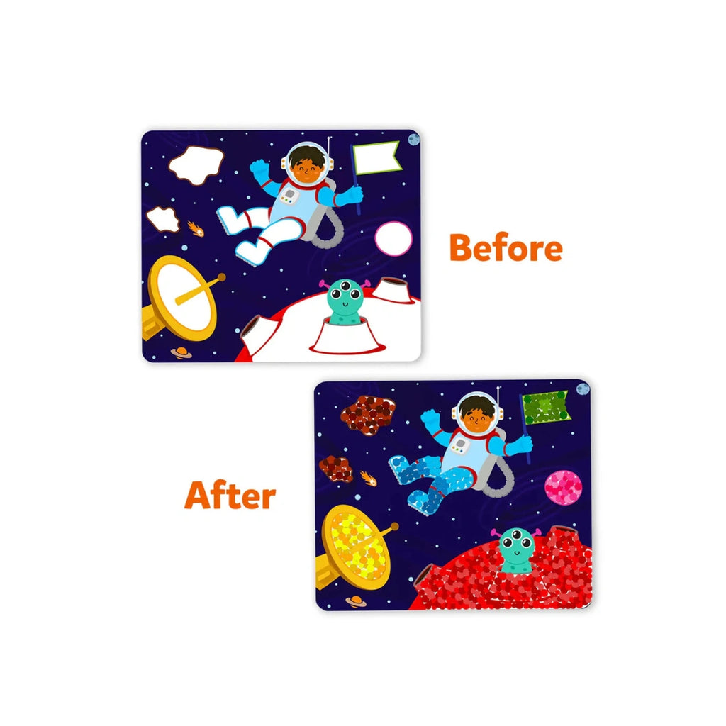 No-Mess Creative Space-Themed Sticker Activity Set with Colorful Art Fun for Kids