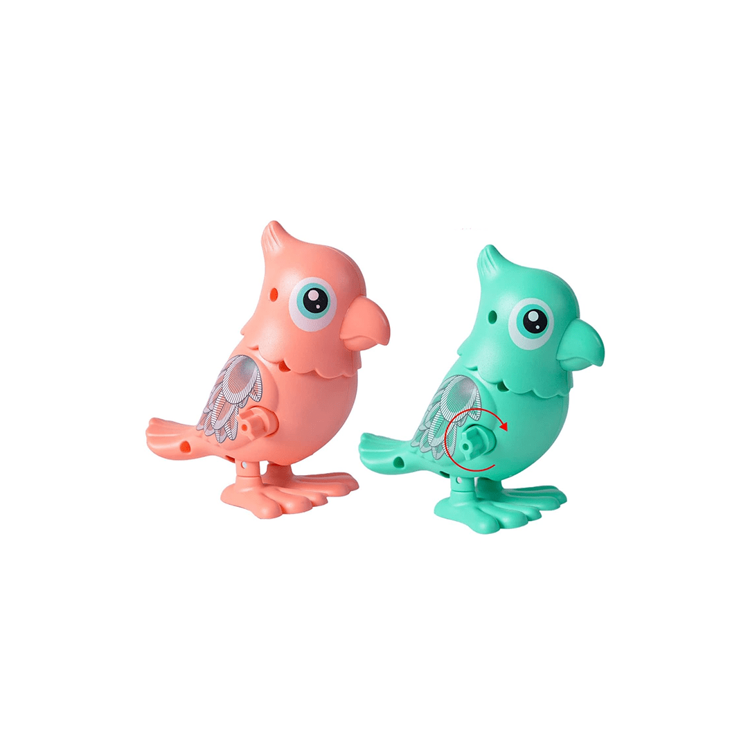 Baan Toys Toys Baan Toys Wind-up Parrot - Colorful Key Operated Jumping Wind up Interactive Walking Toys for Baby & Kids (6 Months+)