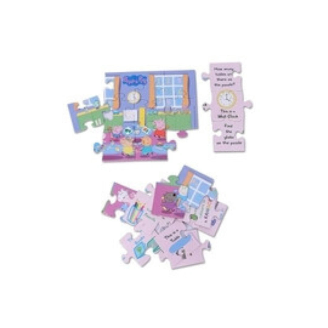 Educational Puzzle with Bright Classroom Scenes