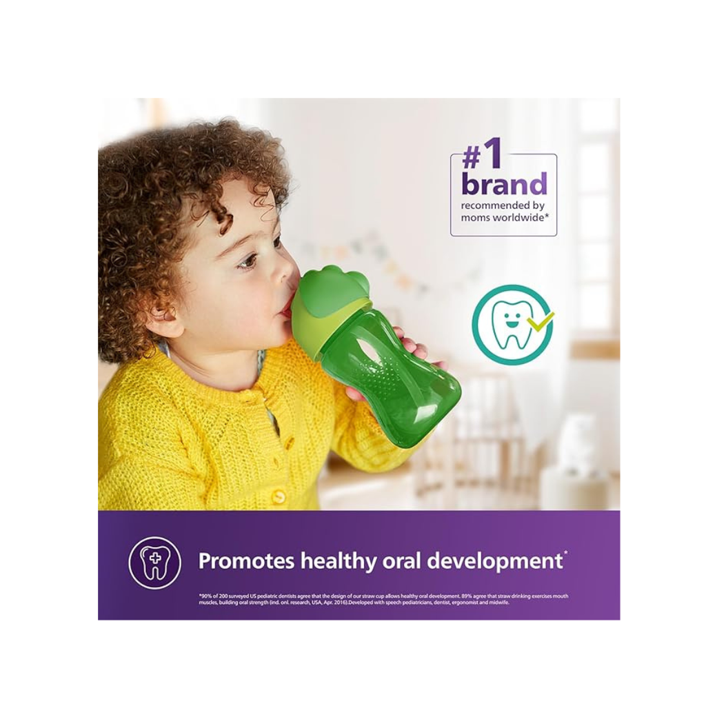 Toddler bendy straw cup with anti-leak valve
