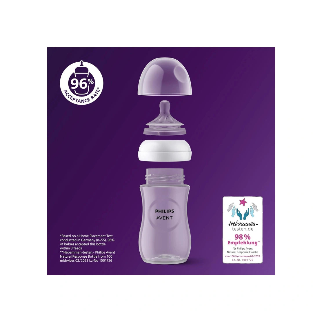 Giraffe print anti-colic baby feeding bottle