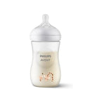 Giraffe print anti-colic baby feeding bottle