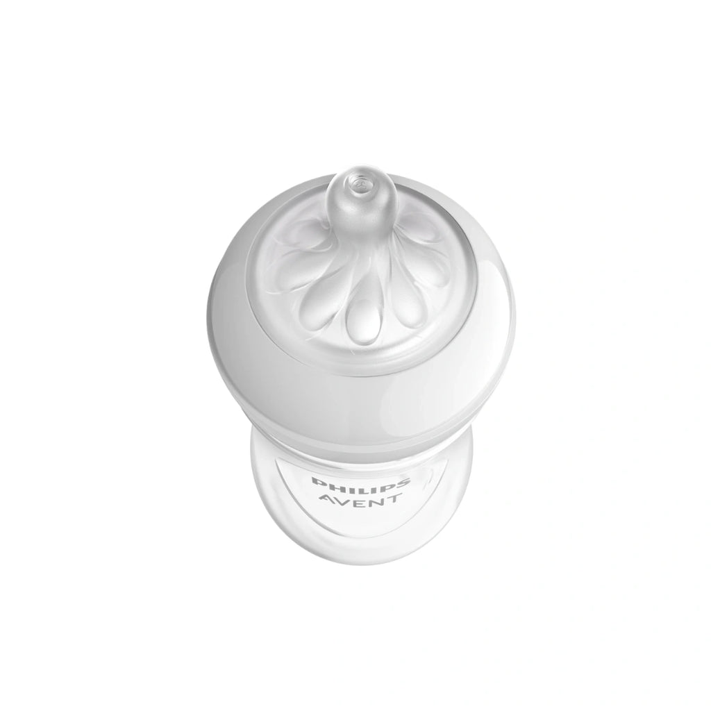 Medium flow silicone baby bottle teat