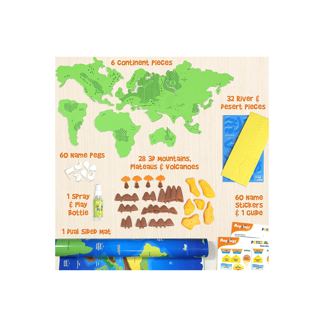 Imagimake Science & Exploration Sets Imagimake Mapology - Physical Features of World (5-7 Years)