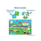 Piece & Play Peppa Pig Floor Puzzle & Game ,48 Jumbo Pieces ,30 Double-Sided Cards ,2-in-1 Puzzle & Activity Set,( 3+ years) 