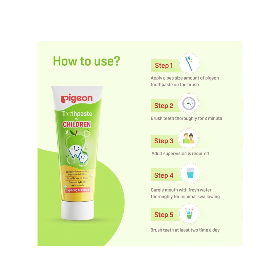 Pigeon Apple Toothpaste 45g for babies and kids