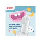 Silicone baby finger toothbrush for gums and tongue with case.