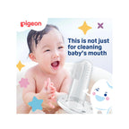 Silicone baby finger toothbrush for gums and tongue with case.