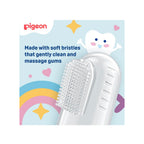 Silicone baby finger toothbrush for gums and tongue with case.