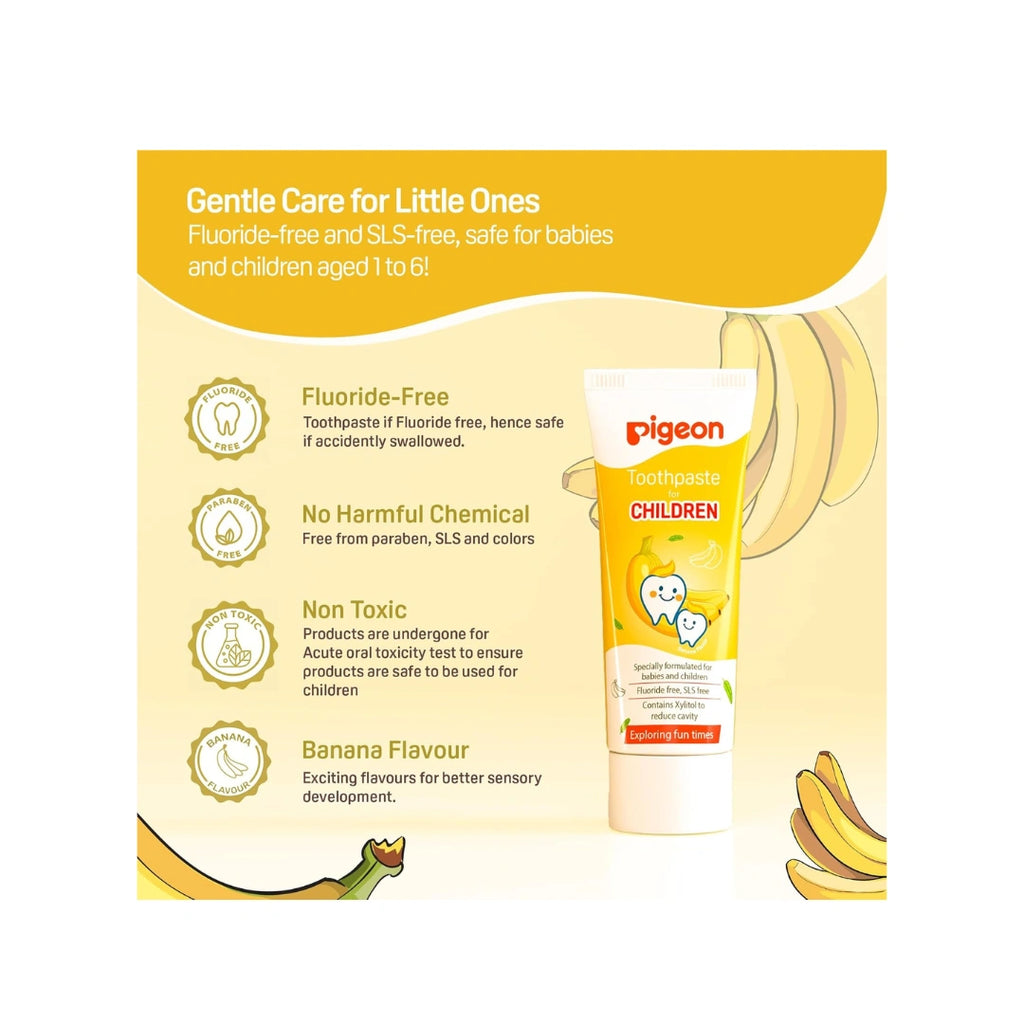 Pigeon Banana Toothpaste 45g for babies and kids