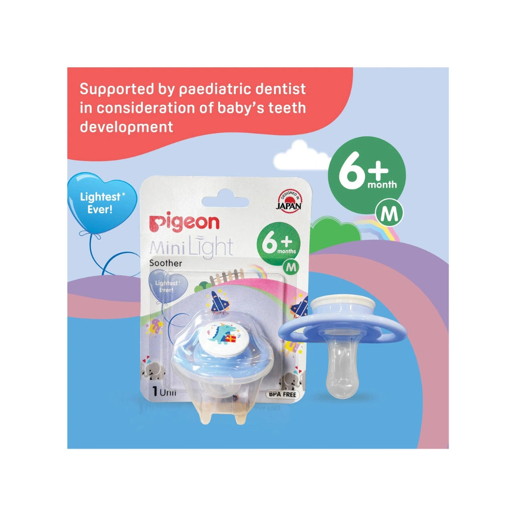 Pigeon Mini light Dino Bday soother for babies 
