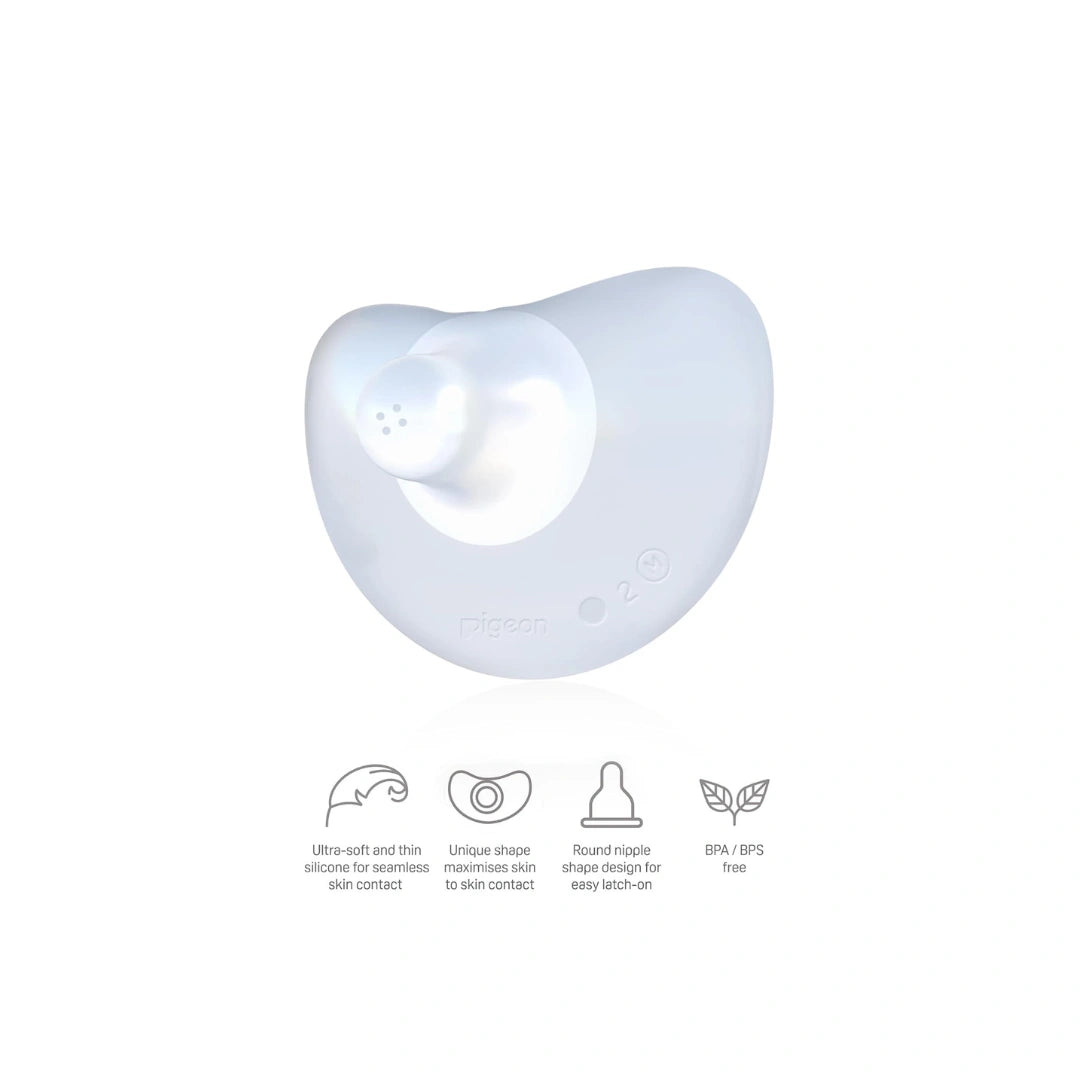 Pigeon Nipple Shield Size 1 for breastfeeding support.
