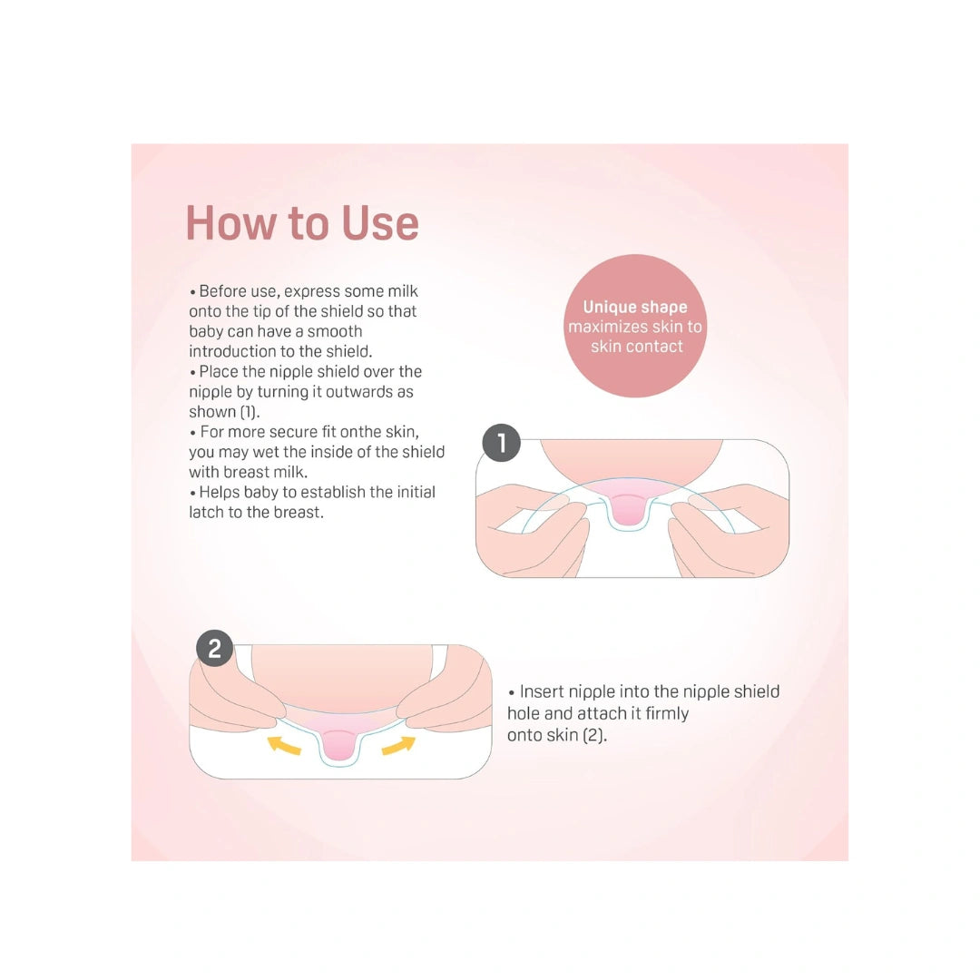 Pigeon Nipple Shield Size 1 for breastfeeding support.