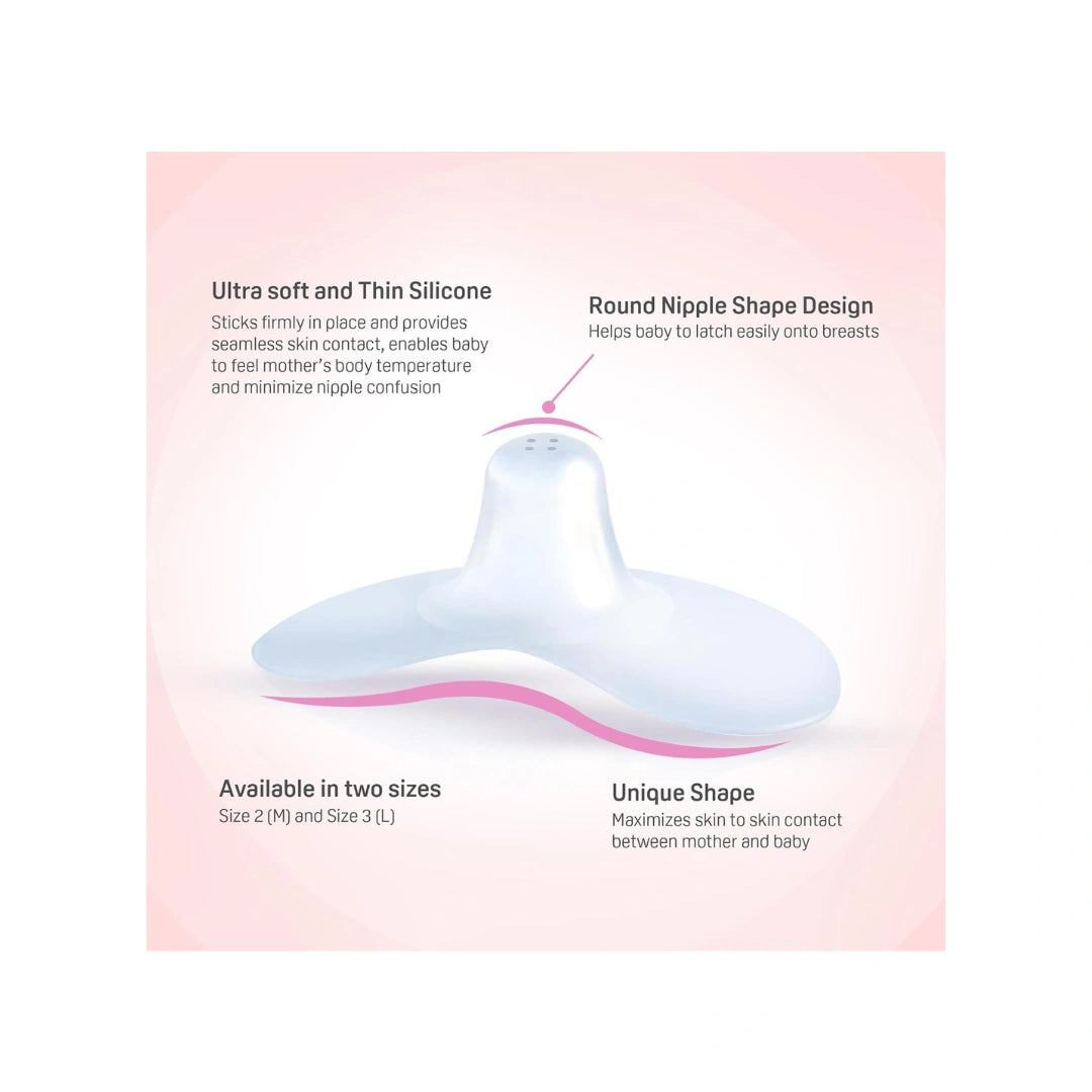 Pigeon Nipple Shield Size 1 for breastfeeding support.