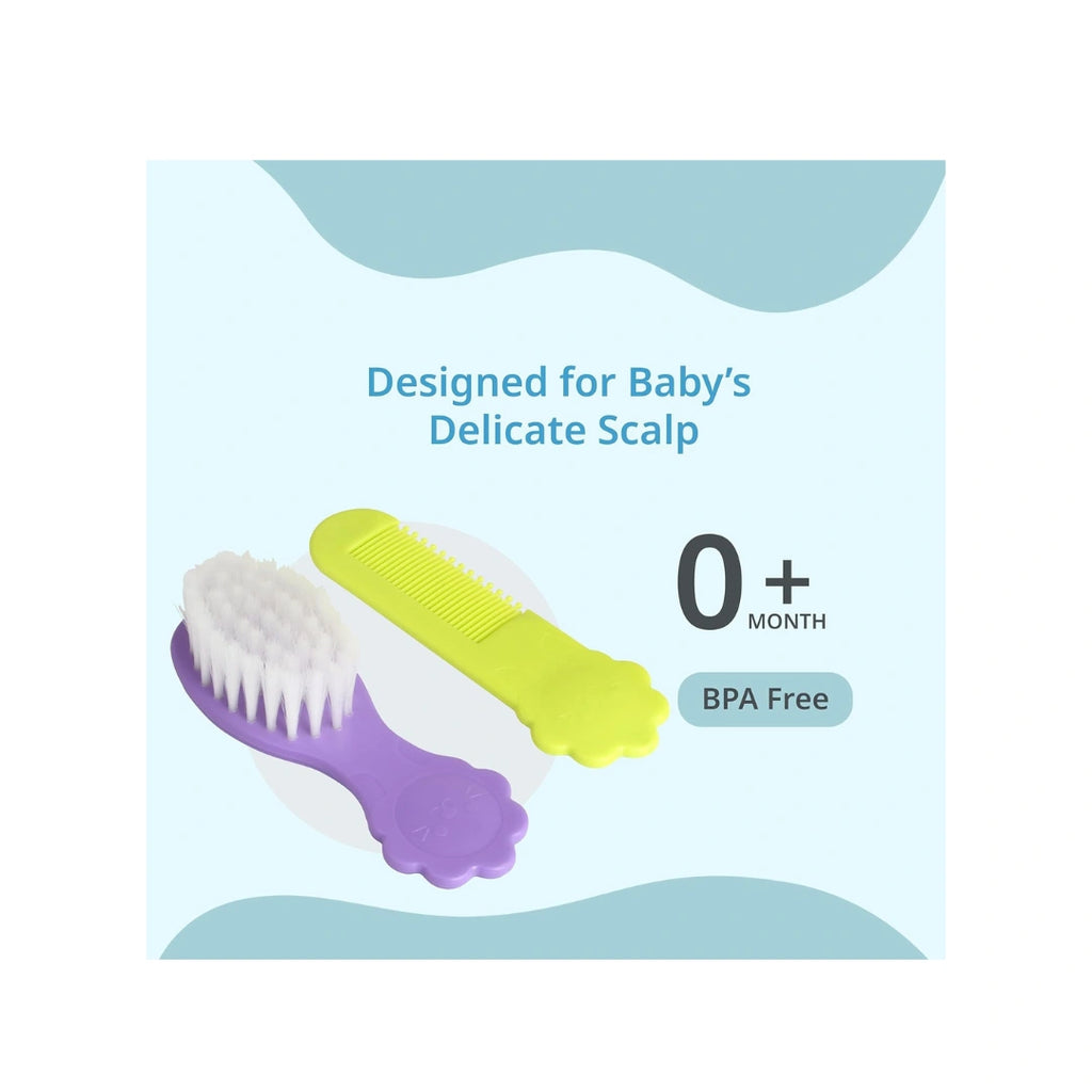 Pigeon baby comb and brush set for newborns.