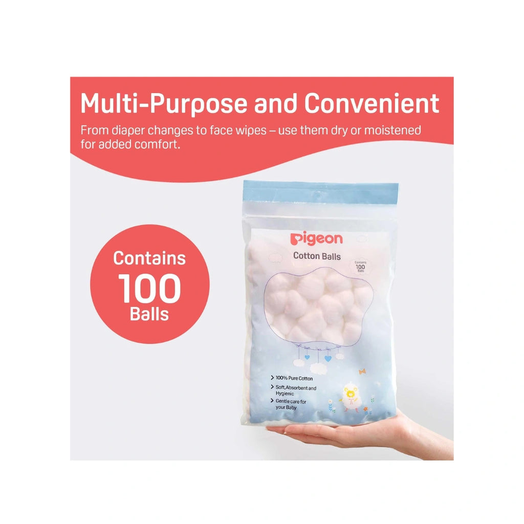 Pigeon soft cotton balls for baby skin care