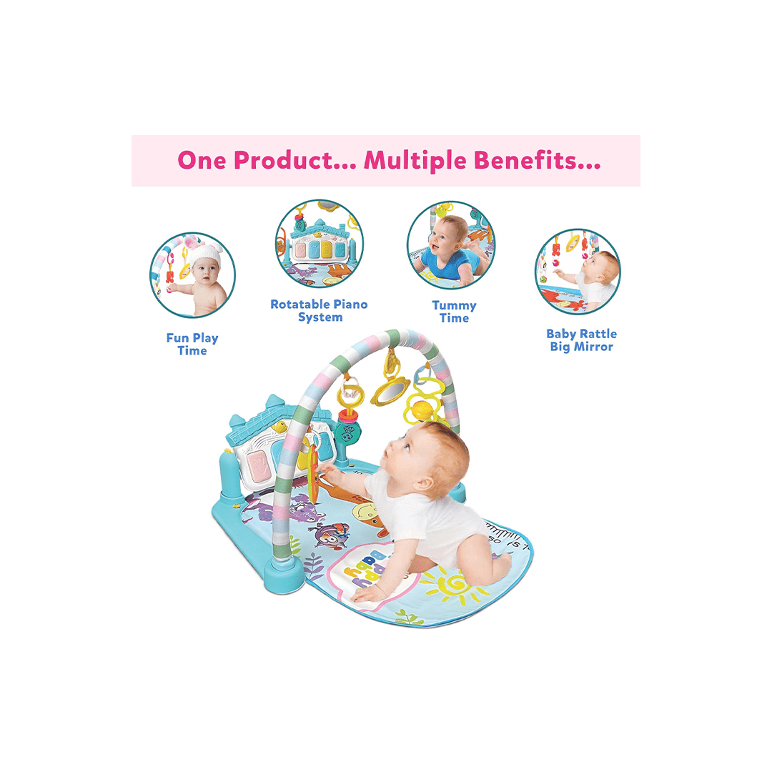 Little Berry Toys Little Berry Baby Piano Play Gym Mat for (0-2 Years) - Blue