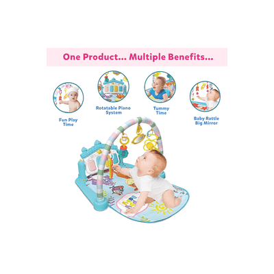 Little Berry Toys Little Berry Baby Piano Play Gym Mat for (0-2 Years) - Blue