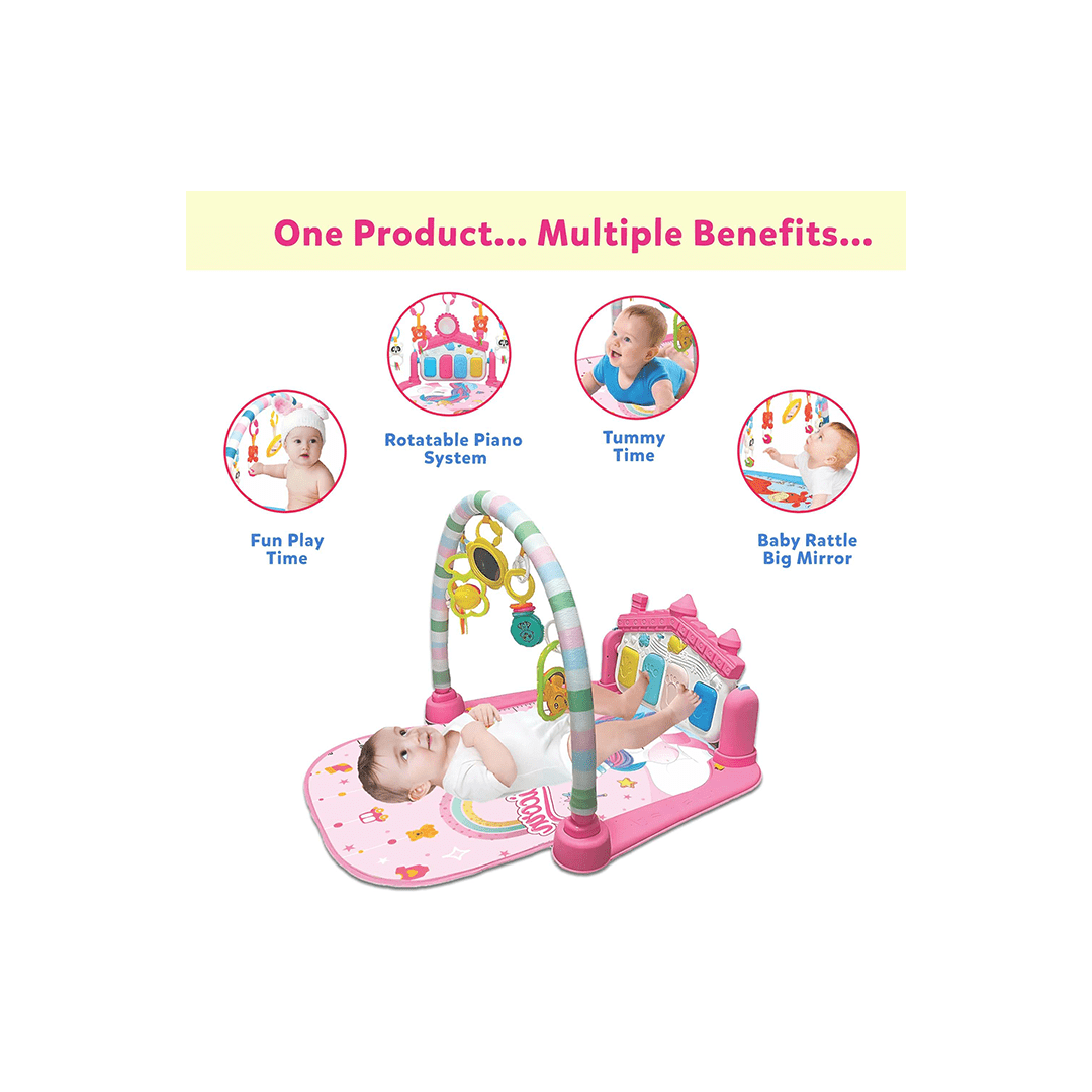 Little Berry Toys Little Berry Baby Piano Play Gym Mat for (0-2 Years) - Pink