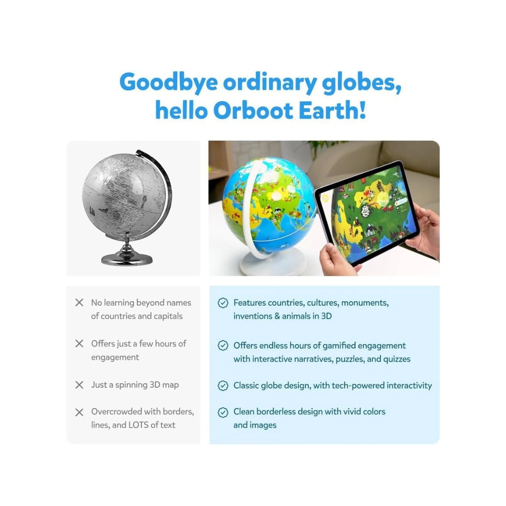 PlayShifu Globe for Children,Orboot Earth,Tech-Powered Learning Toy & STEM Gift for Kids