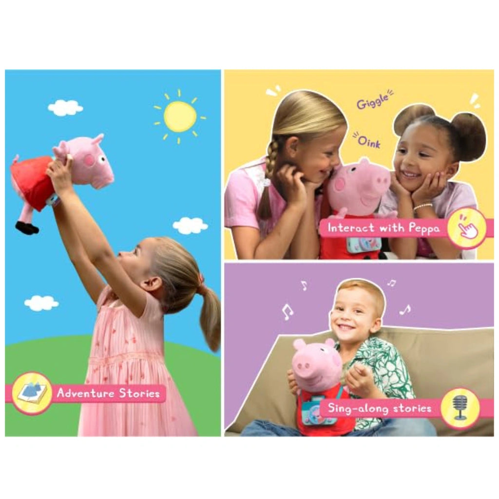 PlayShifu Peppa Pig Toy,Singing & Talking Plush,Interactive Soft Toy for Kids