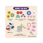 Poke Art Flower Making Kit for Kids, Art & Craft Kit,Create 8 Beautiful Flowers with Pot,DIY Fun Activity Kit (4-10 Years)