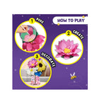 Poke Art Flower Making Kit for Kids, Art & Craft Kit,Create 8 Beautiful Flowers with Pot,DIY Fun Activity Kit (4-10 Years)
