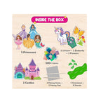 Poke Art Princess Wonderland for Kids.Art & Craft Kit,Create 5 Princesses, 2 Castles & Unicorn, Fun Activity Kit (4-10 Years)