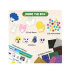 Pom Pom Magnet Craft Kit for Kids Ages,Adorable Animals Themed,Art&Craft Activity Kit (5-10 Years)