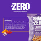 Ingredients list on purple potato stix snack bag with magic masala seasoning