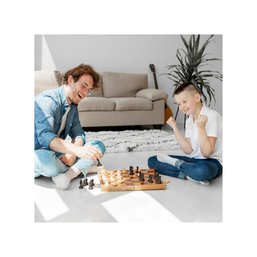 Premium Strategy Board Game with Chess Board & Full Chess Pieces Set