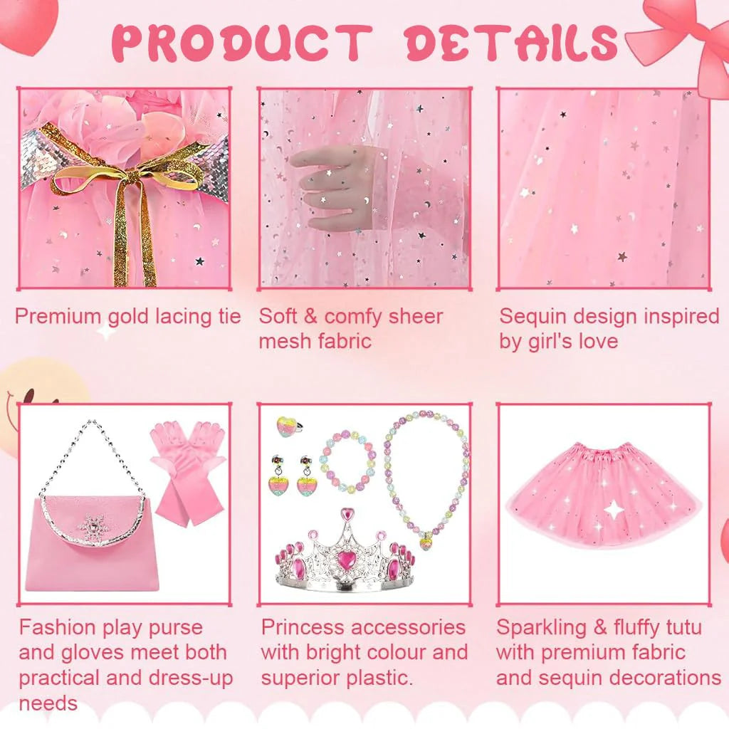 Princess Dress Up Costume for Girls
