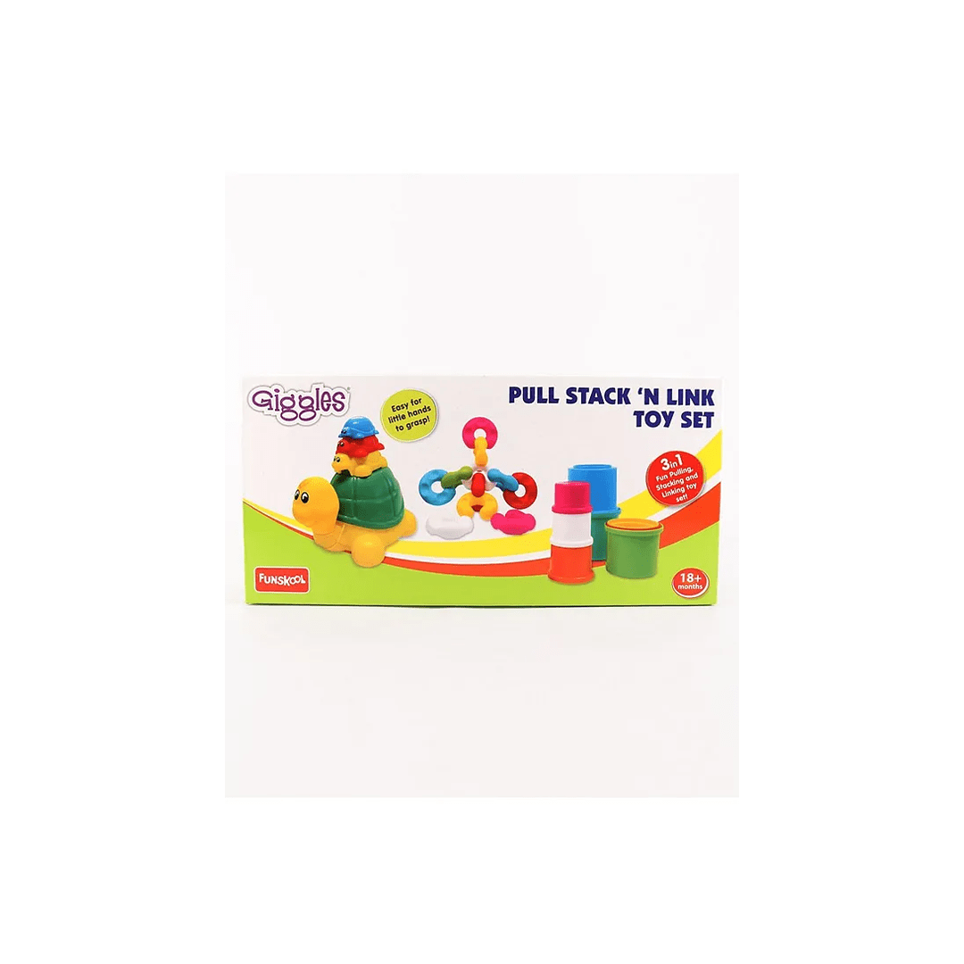 Funskool Toys Funskool Giggles Pull Stack N Link Toy Set (18 Months+)
